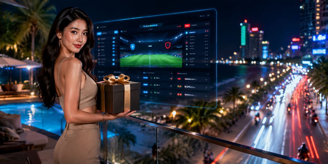Người chơi tận hưởng cá cược trực tuyến dưới ánh đèn neon tại Nha Trang về đêm